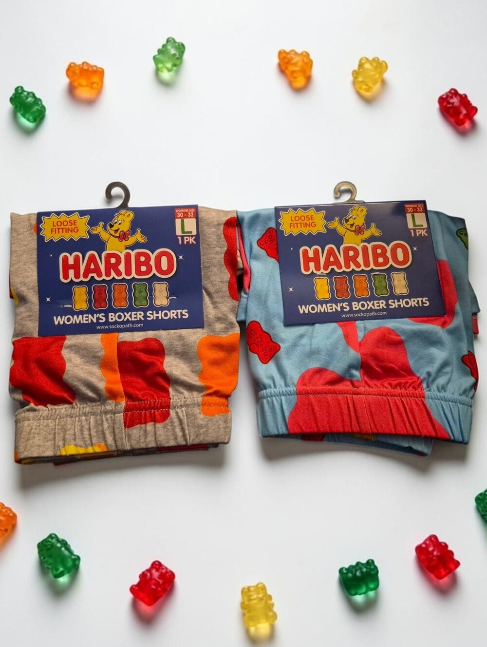 HARIBO Women's Boxer Shorts-SET Of 2- Size Large (30-32)